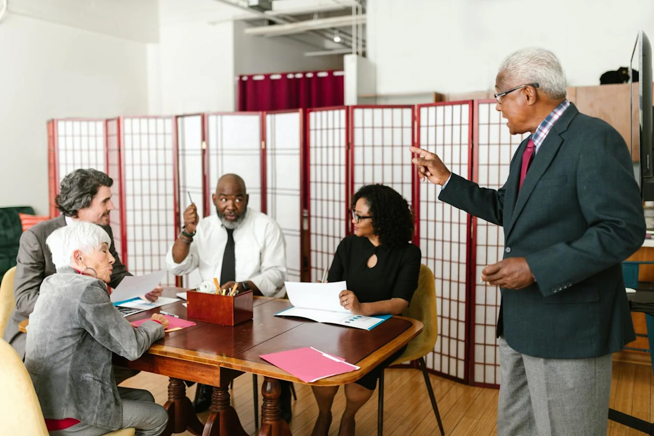Colleagues discussing when an estate cannot pay for beneficiaries.