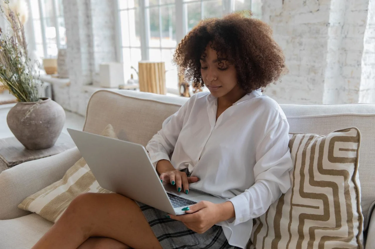 Woman researching Trusts and ring fencing assets in estate and cryptocurrency planning.